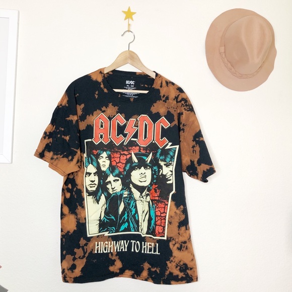 AC/DC Other - AC/DC | 🎸 Highway to Hell Bleached Tee